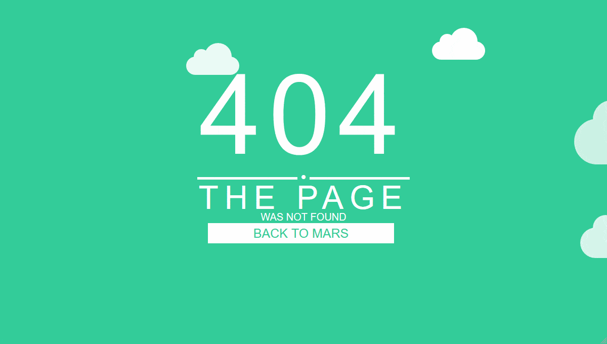 Pure CSS 404 Error Page